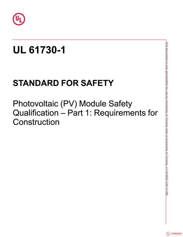 UL 61730-1 PDF UL 61730-1 PDF